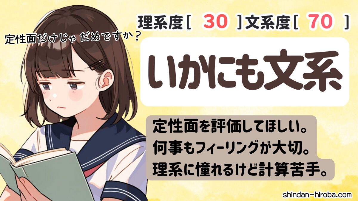 理系か文系か診断：いかにも文系