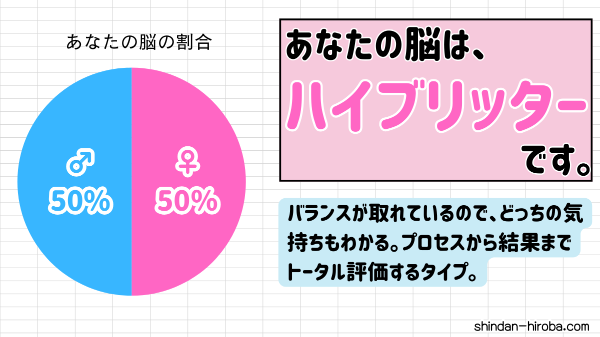 男性脳か女性脳か診断：ハイブリッター