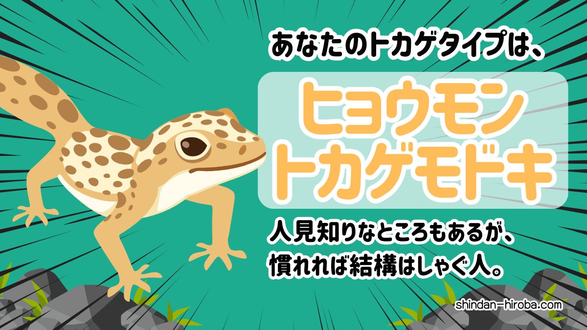 トカゲタイプ診断：ヒョウモントカゲモドキ